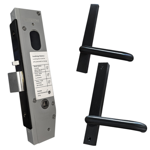 30mm Mortice Lock KIT3 (PASSAGE) - Inc. Lock & Furniture *Matte Black*