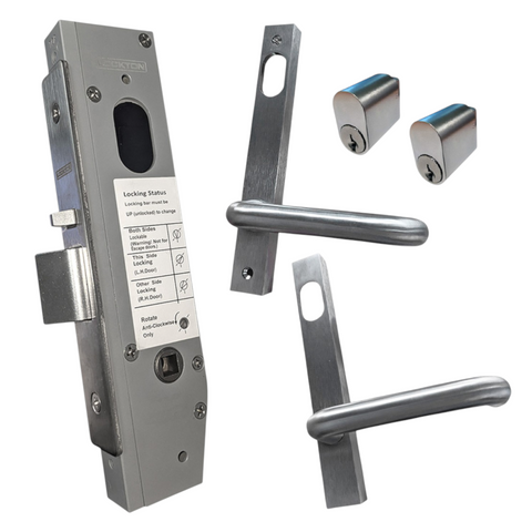 30mm Mortice Lock KIT4 (DOUBLE CYL.) - Inc. Lock, Furniture & Cylinders