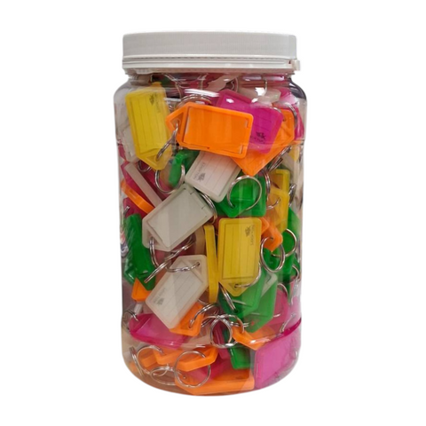 KEY TAG JAR - Asst. FLURO COLOURS - 175 KEY TAGS