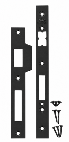 Repl. FACE PLATE & STRIKE PLATE SET (35-70mm) - for VIRO EURO ML *Black*
