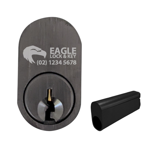 OVAL (570) CYL. 74mm Extend. (BOX OF 10) *Matte Black* - Laser Engraved