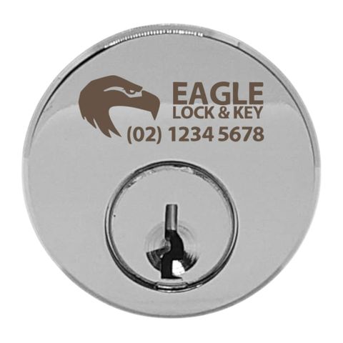 ROUND 5-PIN (201) CYL. (BOX OF 10) *Chrome Plate* - Laser Engraved
