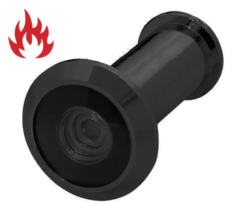 'SuperViewer' 200&deg; DOOR VIEWER *Fire Rated* - 35-60mm Door (BLACK)