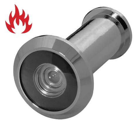 'SuperViewer' 200&deg; DOOR VIEWER *Fire Rated* - 35-60mm Door (NICKEL)