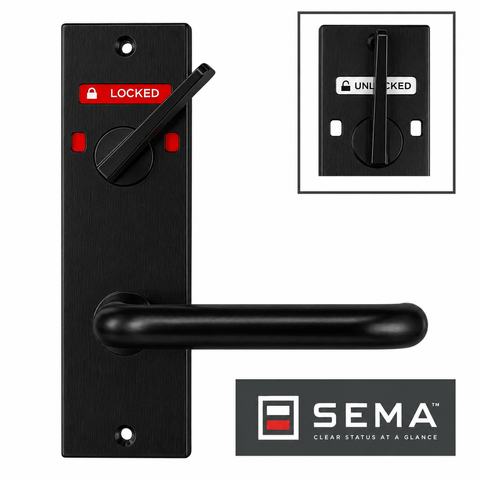 'SEMA&trade;' Wide (SQ END) Internal *Locked/Unlocked Ind.* DA Snib & Lever *BLACK*