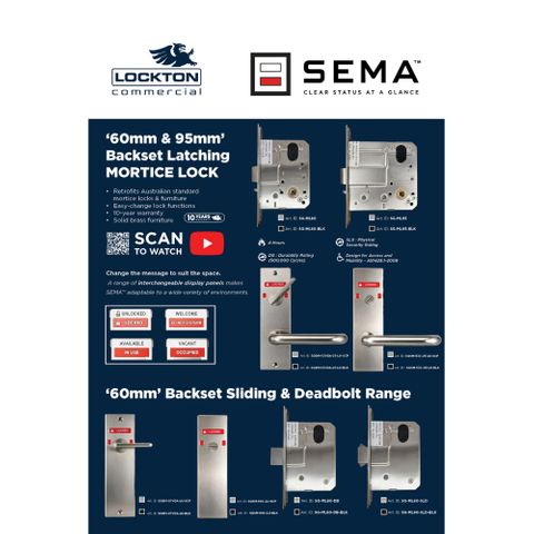 'Commercial' DISPLAY BOARD - SEMA&trade;  - Graphic Product Info & Related Display Stock