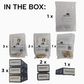 'FishTail&trade;' TACKLE BOX KIT  &ndash; Inc.  3 x FT-EXT50 ;  2 x FT-EXT62 ; 1 x FT-EXT74 + 570 Housings