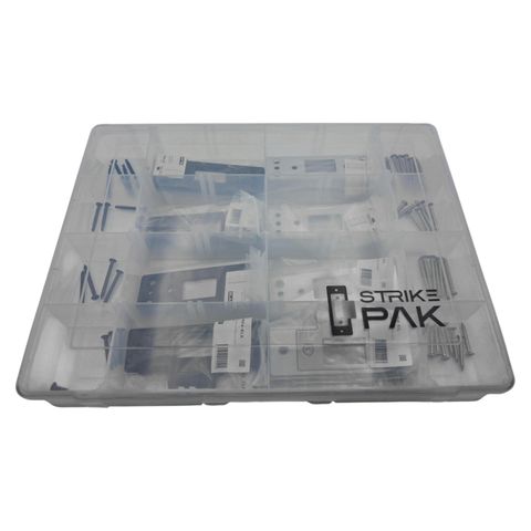 'StrikePak&trade;' PACK-OUT KIT  &ndash; Inc.  MAIN STRIKE PLATES  + 2mm + 4mm + 8mm PACKERS - * Silver & Black *