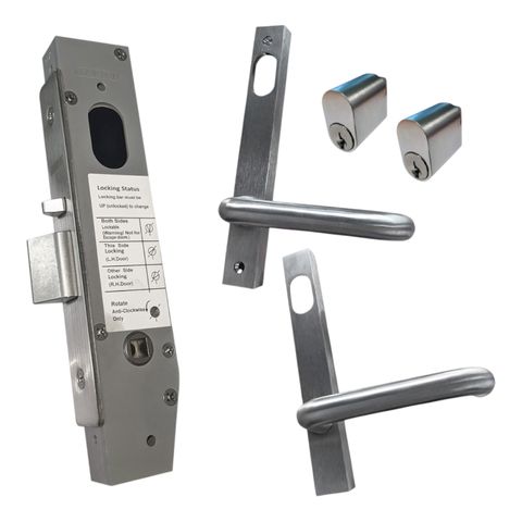 23mm Mortice Lock KIT4 (DOUBLE CYL.) - Inc. Lock, Furniture & Cylinders
