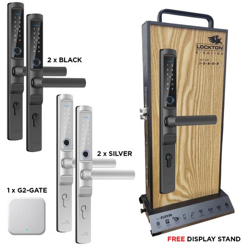 ELEV36 (BASE) DEALER PKG - Display Stand & 4 x ELEV36 Smart Locks & G2-GATE