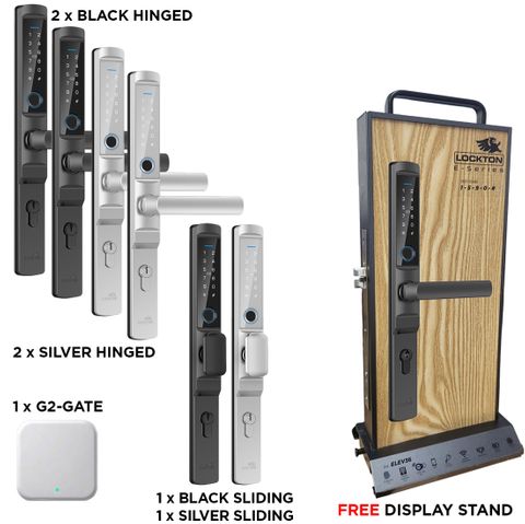 ELEV36 (EXTEND) DEALER PKG - Display Stand & 6 x ELEV36 Smart Locks & G2-GATE