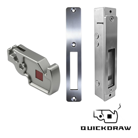 'QuickDraw' BOLT SWAP KIT -  Inc. 28mm (Hook) BOLT + Latching STRIKE + S/Steel FACE PLATE
