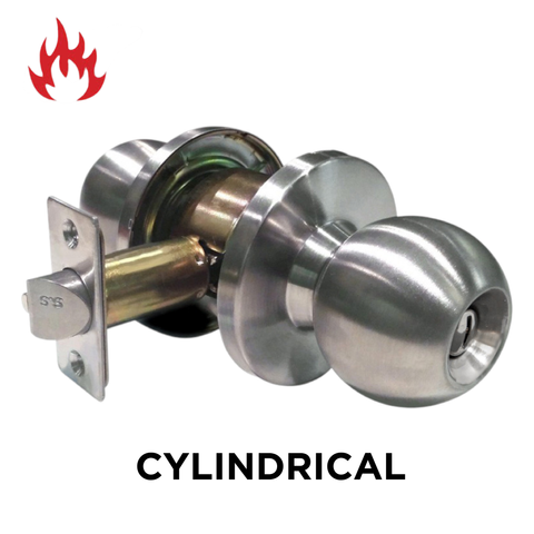 '3000 Series' Cylindrical KNOBSET - PRIVACY (75mm Rose / 70mm BSet) *Satin Stainless Steel*