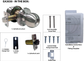 '3000 Series' Cylindrical KNOBSET - PRIVACY (75mm Rose / 70mm BSet) *Satin Stainless Steel*