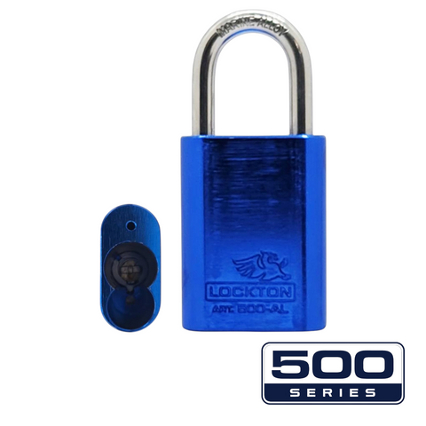 '500-SERIES&trade;'   40mm (ALC) PADLOCK *BLUE* - S/STEEL SHKL.