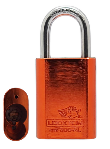 500 Series'  40mm (ALC) PADLOCK 'AL13&trade;' *ORANGE* - S/STEEL SHKL.