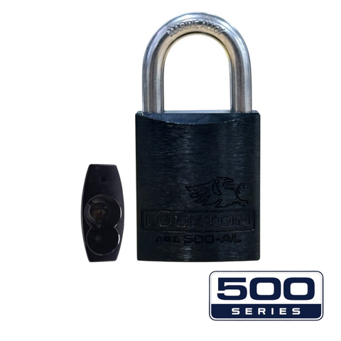 '500-SERIES&trade;' 45mm (ALC) PADLOCK *BLACK* - S/STEEL SHKL.