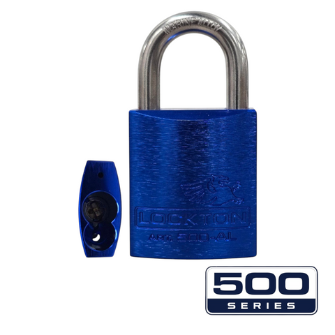 '500-SERIES&trade;'  45mm (ALC) PADLOCK *BLUE* - S/STEEL SHKL.