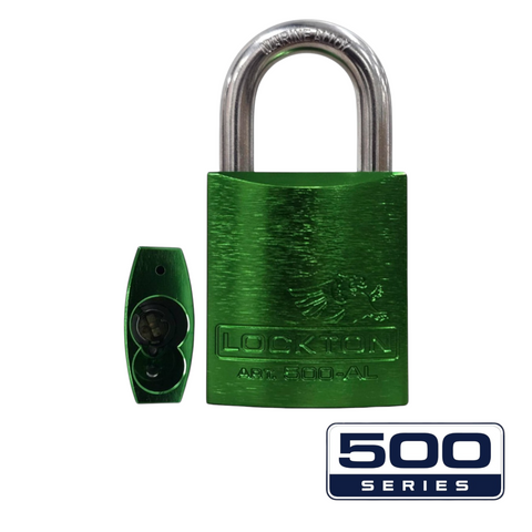 '500-SERIES&trade;'  45mm (ALC) PADLOCK *GREEN* - S/STEEL SHKL.