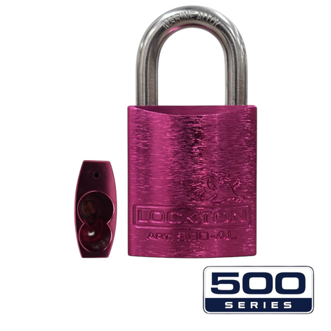 '500-SERIES&trade;'  45mm (ALC) PADLOCK *PINK* - S/STEEL SHKL.