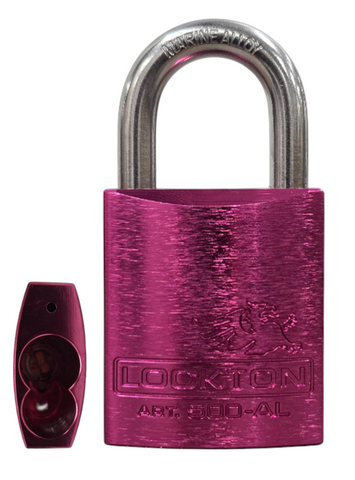 500 Series'  45mm (ALC) PADLOCK 'AL13&trade;' *PINK* - S/STEEL SHKL.