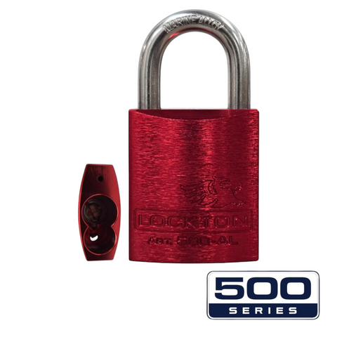 '500-SERIES&trade;'  45mm (ALC) PADLOCK *RED* - S/STEEL SHKL.