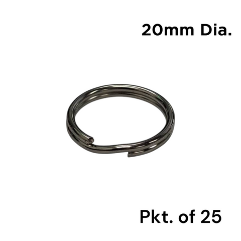 SPLIT RING - 20mm Dia. (Round Profile) - Pkt of 25
