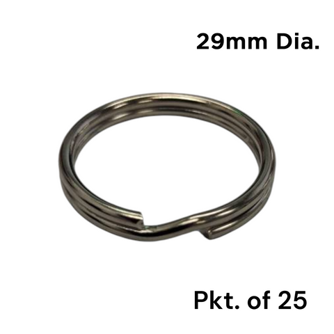 SPLIT RING - 29mm Dia. (Round Profile) - Pkt of 25