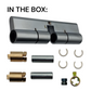 'EUROSPAN-6&trade;' CYLINDER *EXTENDED* (110mm) DBL EURO FIXED 6-Pin *Satin Chrome* (ALB)