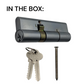 'EUROSPAN-6&trade;' CYLINDER *OFFSET* (35mm/65mm) DBL EURO FIXED 6-Pin *Satin Chrome* (KA)