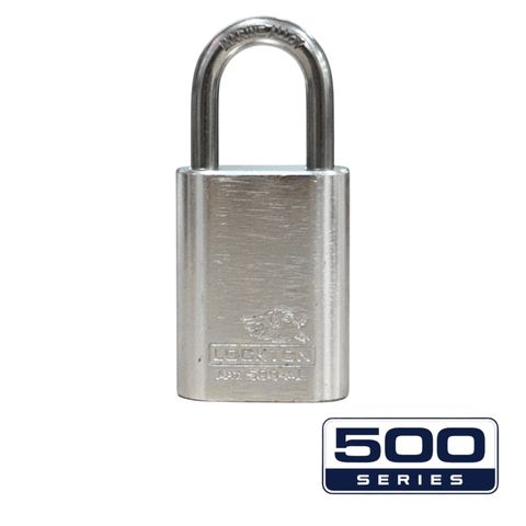 '500-SERIES&trade;' 40mm (KA) PADLOCK *SILVER* - S/STEEL SHKL.