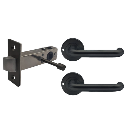 Round Rose LATCH KIT2 (PRIVACY) - Incl. Furniture & Latch *Matte Black*