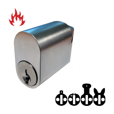 570 OVAL CYL.  (KD) *Satin Chrome*