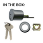 LOCK CYLINDER (201) ROUND (KA) *Satin Chrome*
