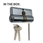 LOCK CYLINDER - DBL EURO FIXED - 5-Pin (KD)