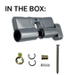 LOCK CYLINDER - (9555-2) SINGLE EURO FIXED 6-Pin (ALB) *Chrome Plated*