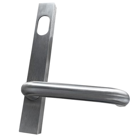 'Narrow Stile' -  Sq. End - EXT PLATE - CYL HOLE & LEVER