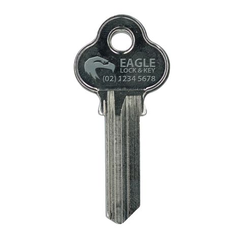 KEY BLANK (Like: LW4) - EMBOSSED *NICKEL BRASS*