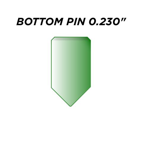 SPEC. INC. BOTTOM PIN *GREEN* (0.230") - Pkt of 144