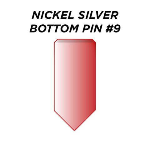 NIC. SIL. BOTTOM PIN #9 *RED* (0.285") - Pkt of 100