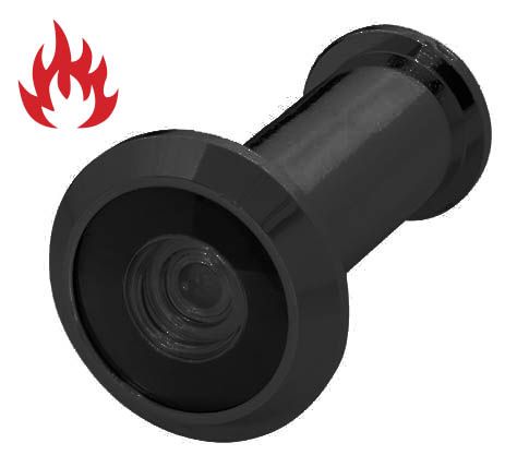 'SuperViewer' 200° DOOR VIEWER *Fire Rated* - 35-60mm Door (BLACK)
