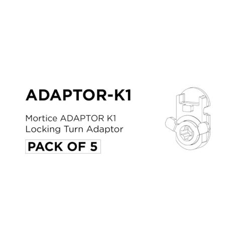Mortice ADAPTOR "K1" = LOCKING TURN Adaptor (PKT of 5) - suits ML & SBML Series Latching MLs