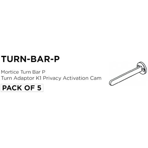 Mortice TURN BAR "P" = Case Fixed Privacy Lock (PKT of 5) - Used On Case Fix Turn with Adaptor K1