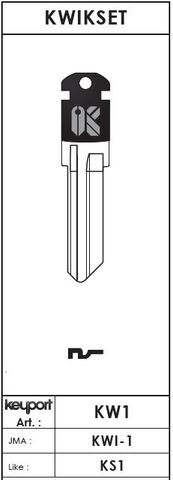 KEYPORT Domestic KEY BLANK (Like: KWI-1, KS1)