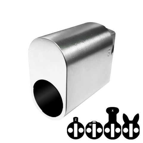 LOCK CYLINDER (570) OVAL (ALB) *Chrome Plate*