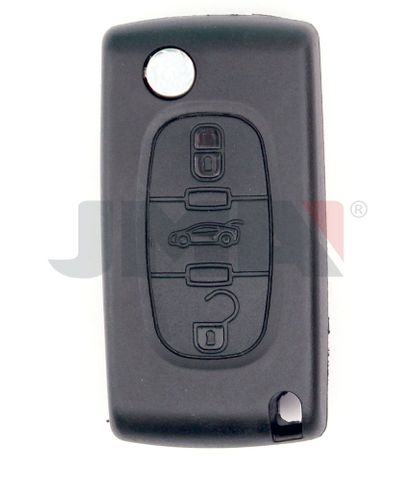 KEY SHELL - 3 Btn + FLIP Blade - Suits CITROEN/PEUGEOT (Like: HU83) - P4