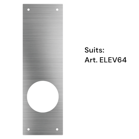 S/Steel SCAR PLATE (RECTANGLE 225 x 69mm) - CUT-OUT: Round 54mm Dia.