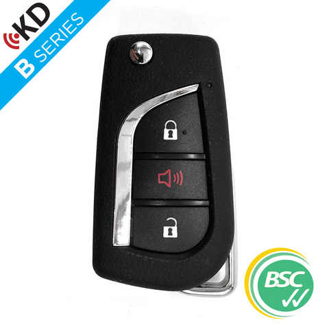 'B-Series' Flip Key REMOTE - Generic - 2 Btn + Panic (B13)