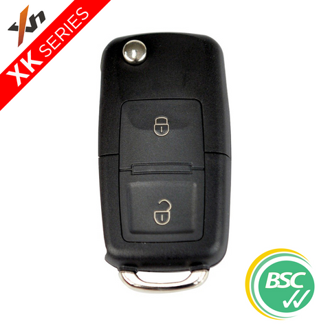 'XK-Series' VAG style - UNIVERSAL FLIP BLADE REMOTE - 2 Button