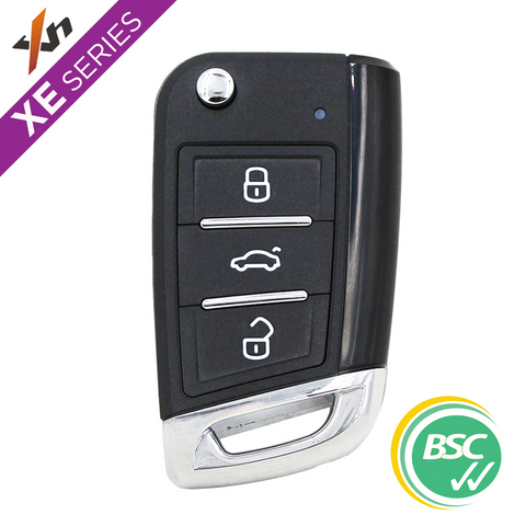 'XE-Series' MQB style - UNIVERSAL SUPER REMOTE (Flip Key) - 3 Button